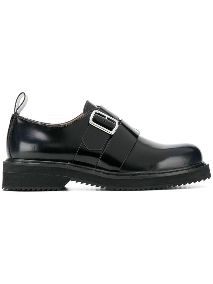Jil Sander Navy Buckled Brogue Shoes - Black