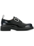 Jil Sander Navy Buckled Brogue Shoes - Black