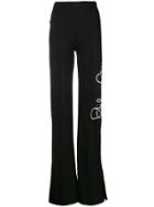 Philipp Plein Embellished Wide-leg Trousers - Black