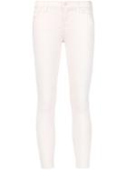 7 For All Mankind Cropped Skinny Jeans, Women's, Size: 26, Pink/purple, Cotton/polyester/spandex/elastane