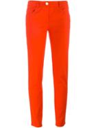 Boutique Moschino Slim Fit Trousers, Women's, Size: 40, Red, Cotton/other Fibres