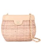 Chanel Vintage Cc Basket Weave Vanity Bag - Brown