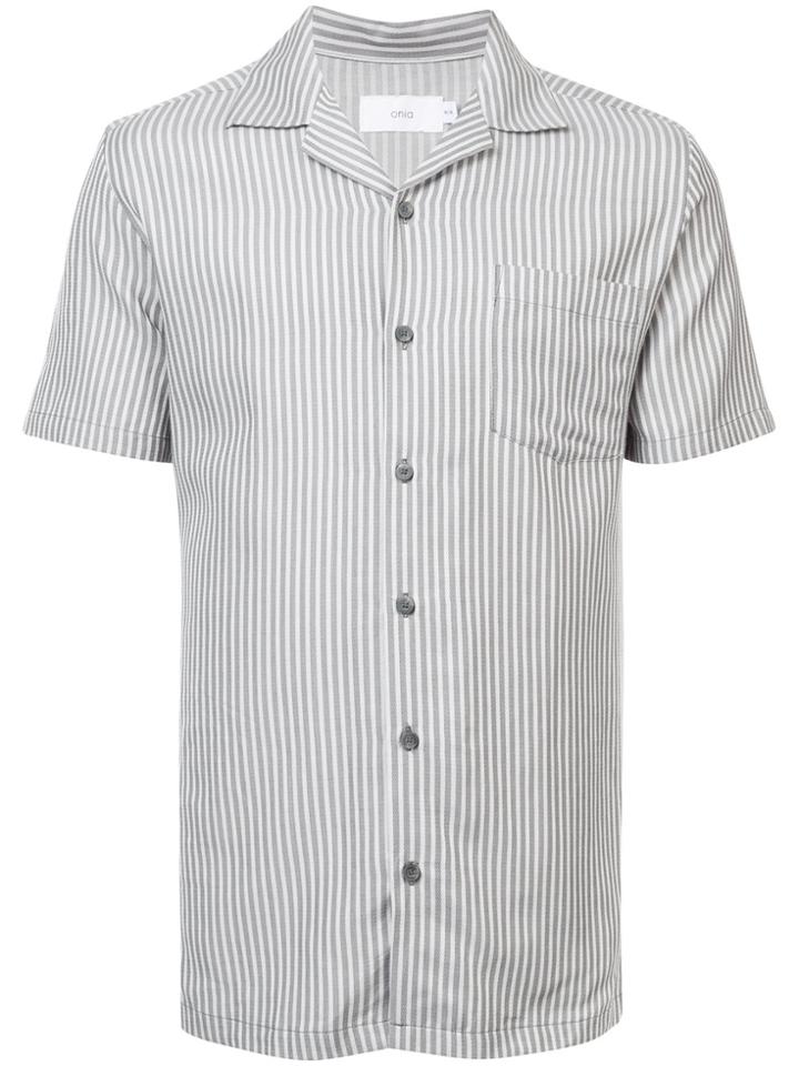 Onia Striped Short Sleeve Shirt - Blue
