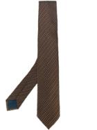 Dell'oglio Jacquard Stripe Tie - Brown