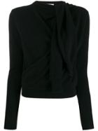 Chloé Tied Sleeve Detail Jumper - Black