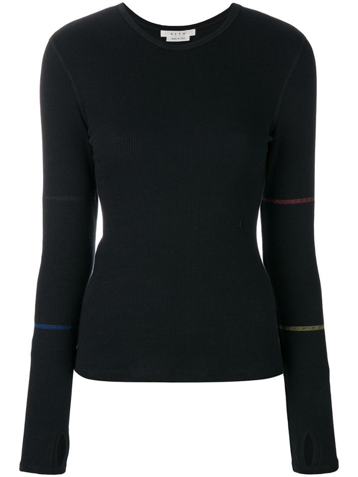 Alyx Casual Ribbed Jumper - Black