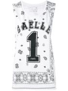 Gaelle Bonheur Logo Print Tank, Women's, Size: 2, White, Cotton