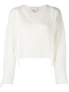 3.1 Phillip Lim Cropped Knitted Jumper - Neutrals