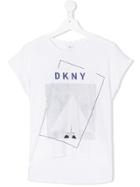 Dkny Kids Graphic Print T-shirt - White