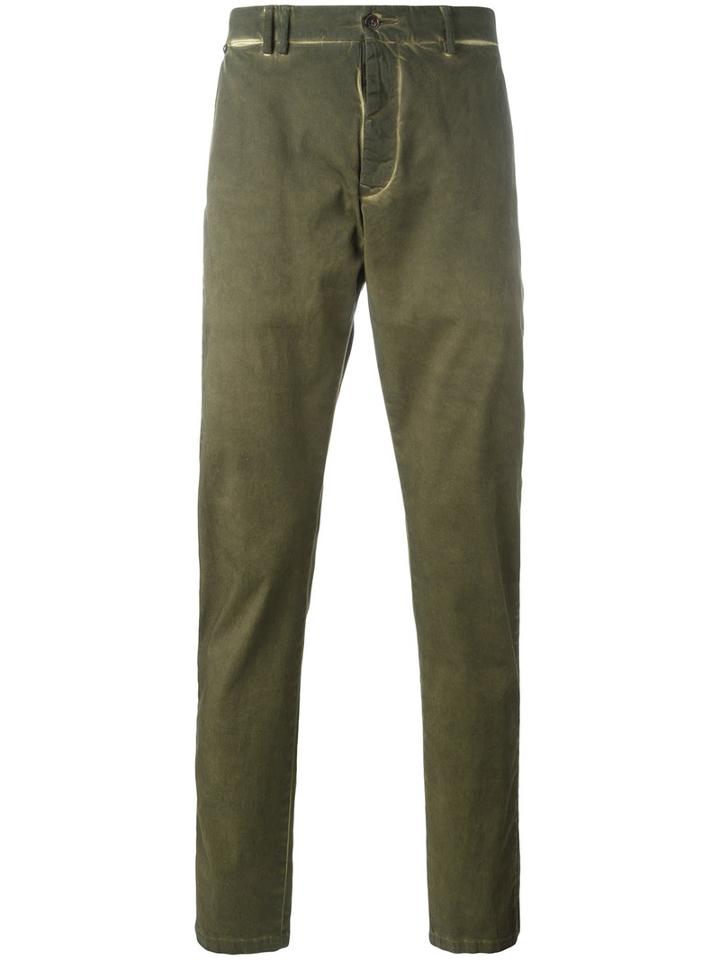 Al Duca D'aosta 1902 Regular Fit Trousers, Men's, Size: 56, Green, Cotton/spandex/elastane