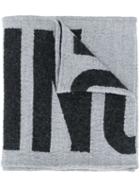 Moschino Logo-intarsia Scarf - Grey