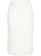 Guild Prime Cable Knit Pencil Skirt - White