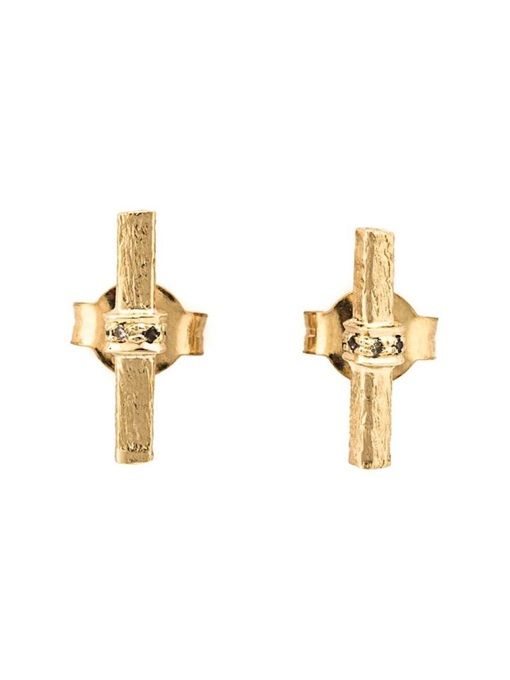 Mathilde Danglade Bar Stud Diamond Earrings