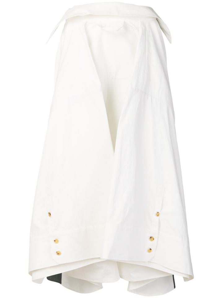 A.w.a.k.e. Cropped Wide-leg Trousers - White