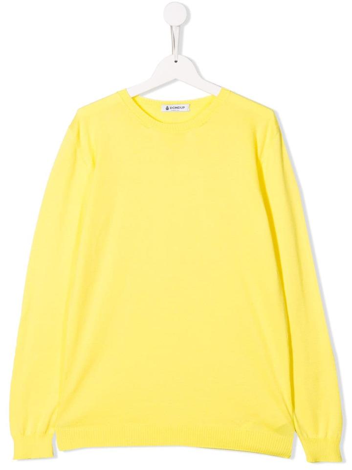 Dondup Kids Knit Crew Neck Jumper - Yellow