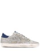 Golden Goose Sneakers With Glitter Finish - Silver