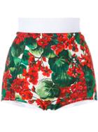 Dolce & Gabbana Floral Print Bikini Bottoms - Red