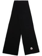 Moncler Logo Patch Scarf - Black