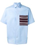 Oamc Patch Pocket Shirt, Men's, Size: Small, Blue, Cotton