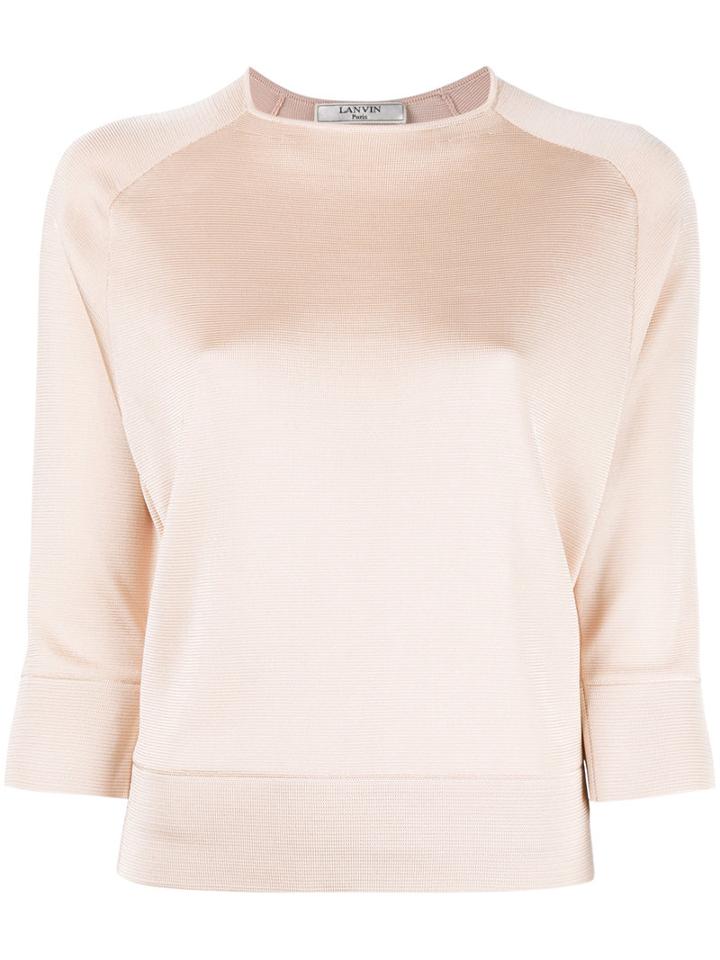 Lanvin Subtle Sheen Top, Women's, Size: Large, Pink/purple, Viscose