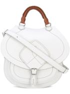 Maison Margiela Top Handle Saddle Bag, Women's, White, Leather