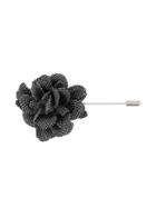 Lanvin Patterned Flower Brooch - Black