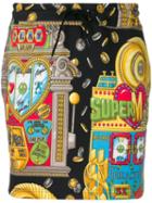 Moschino Casino Print Sweat Skirt - Multicolour