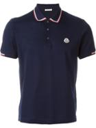 Moncler Logo Polo Shirt, Men's, Size: Large, Blue, Cotton