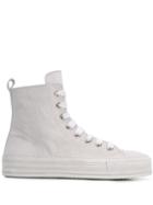 Ann Demeulemeester Hi-top Lace-up Trainers - White