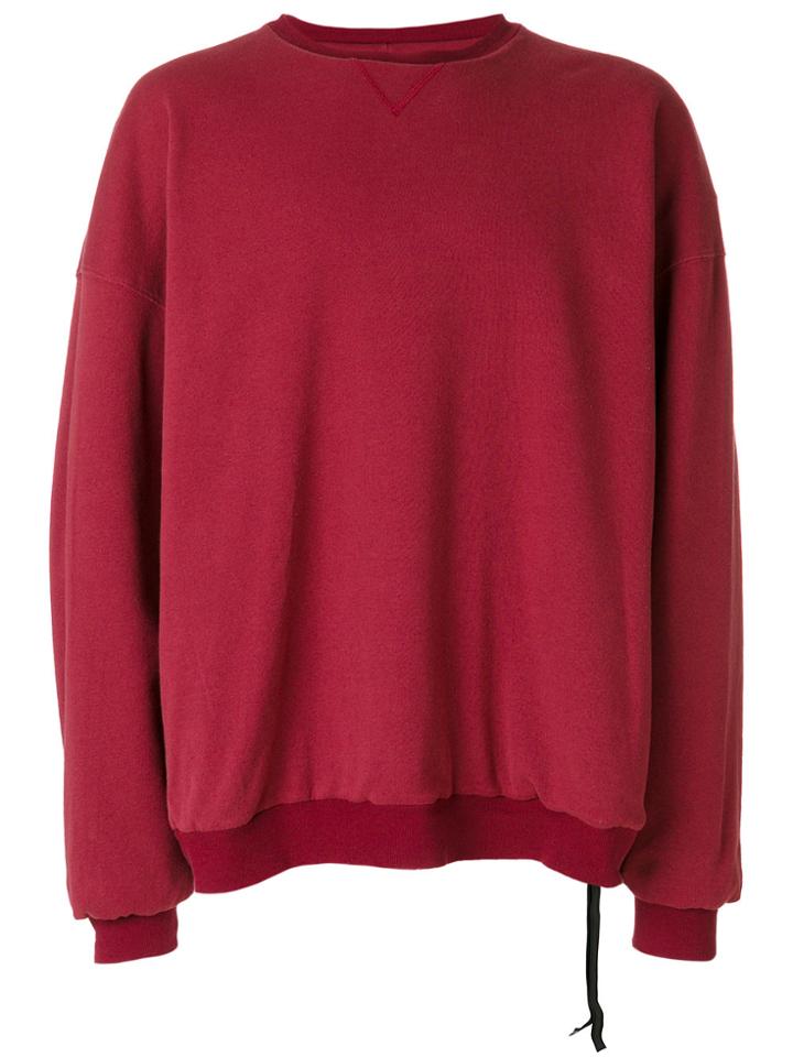Unravel Project Classic Plain Sweatshirt - Red