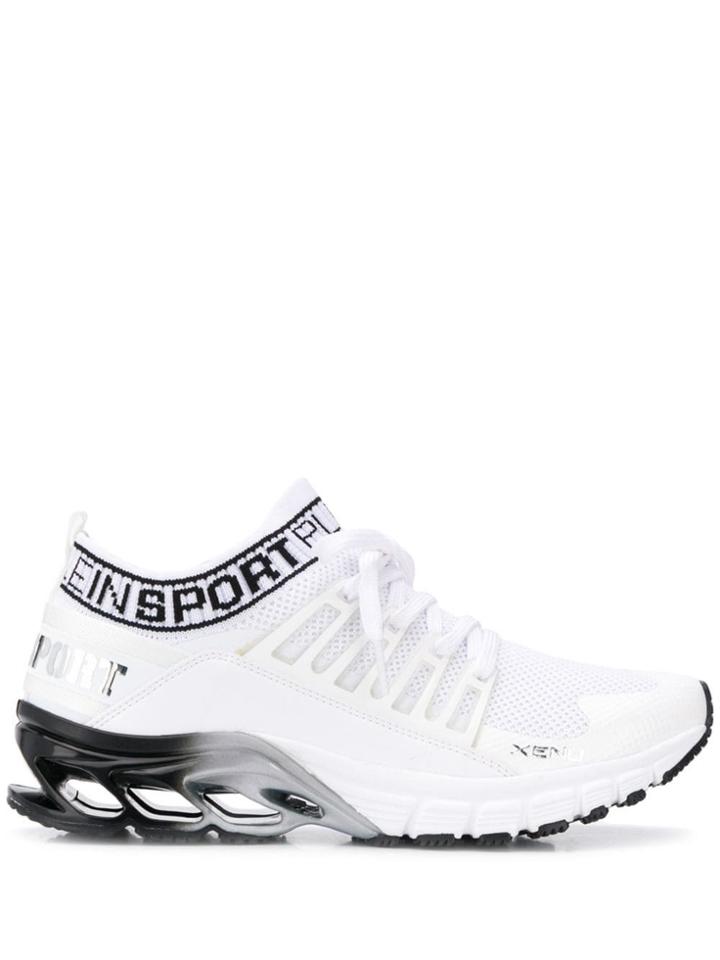 Plein Sport Logo Print Sneakers - 01 White