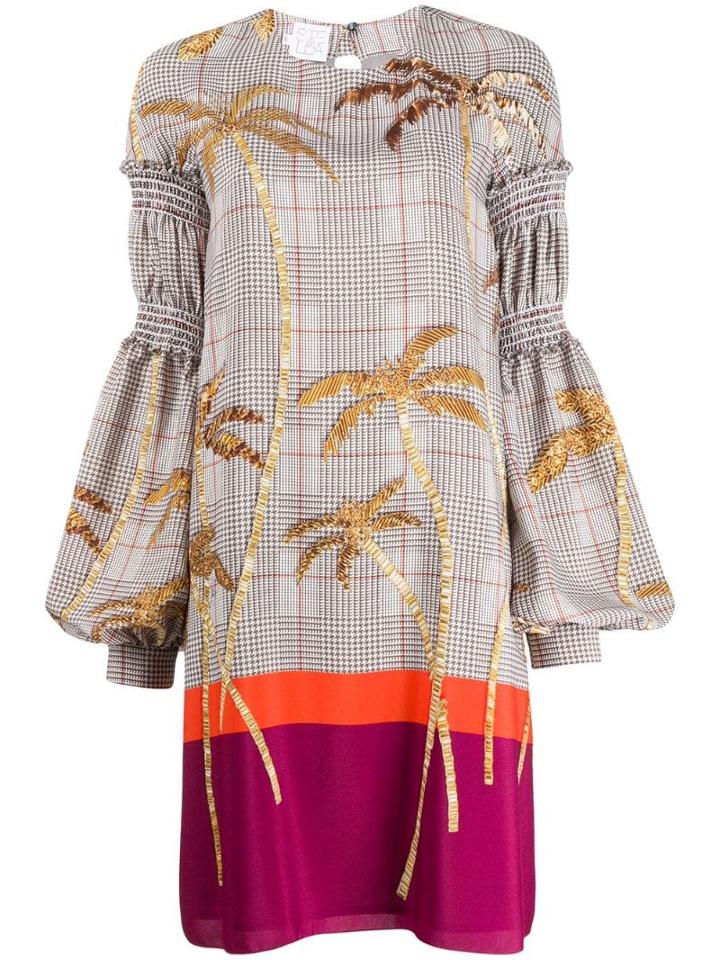 Stella Jean Beaded Palm Dress - Green