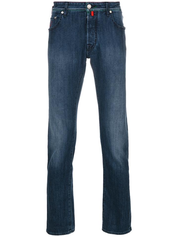 Jacob Cohen Contrasting Stitching Jeans - Blue