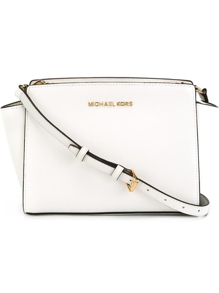Michael Michael Kors Medium 'selma' Crossbody Bag - White