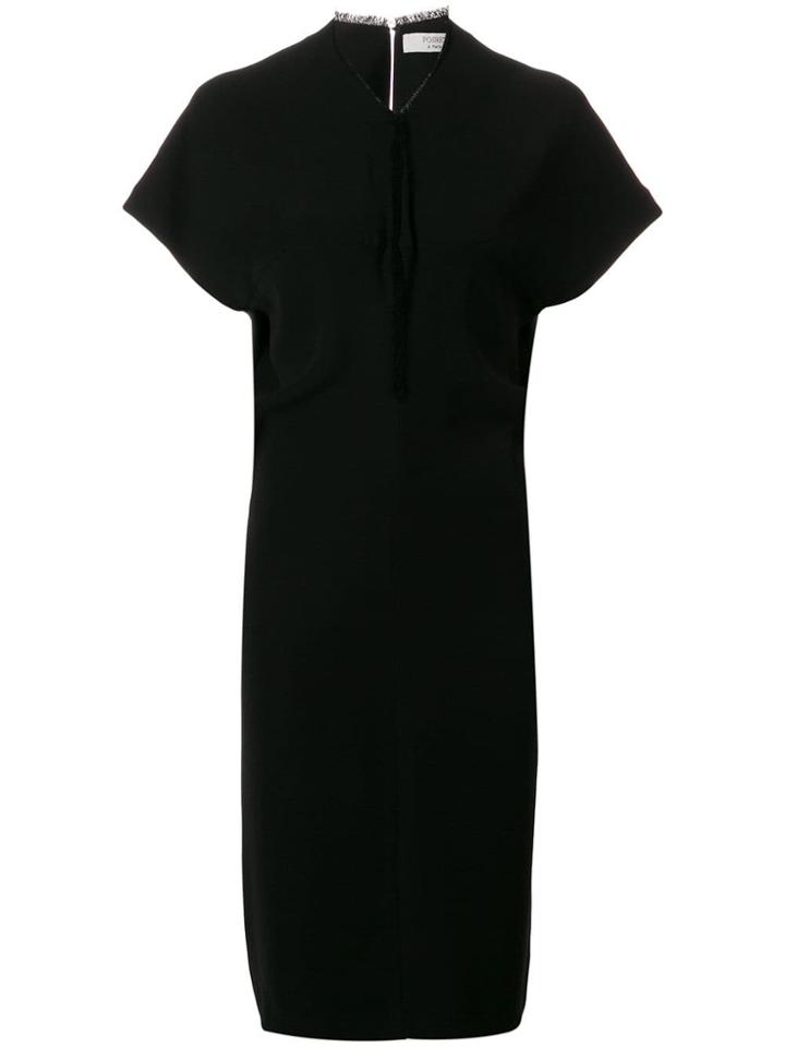 Poiret Short-sleeved Midi Dress - Black