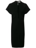 Poiret Short-sleeved Midi Dress - Black