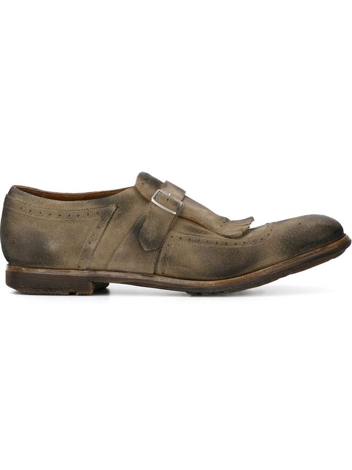 Church's Fringed Buckle Detail Loafers