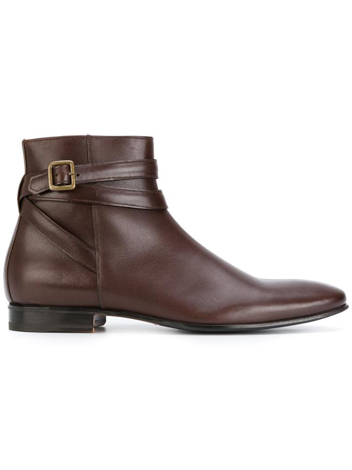 Pete Sorensen Buckled Chelsea Boots - Brown