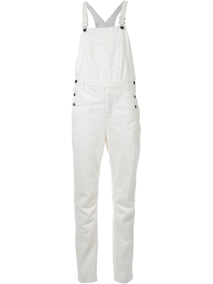 Ksubi Classic Straps Buttoning Jumpsuit, Women's, Size: S, White, Cotton