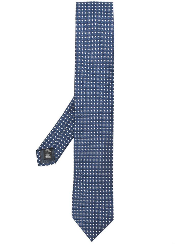 Ermenegildo Zegna Geometric Pattern Tie - Blue