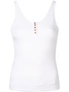 Sjyp Button Front Tank Top - White