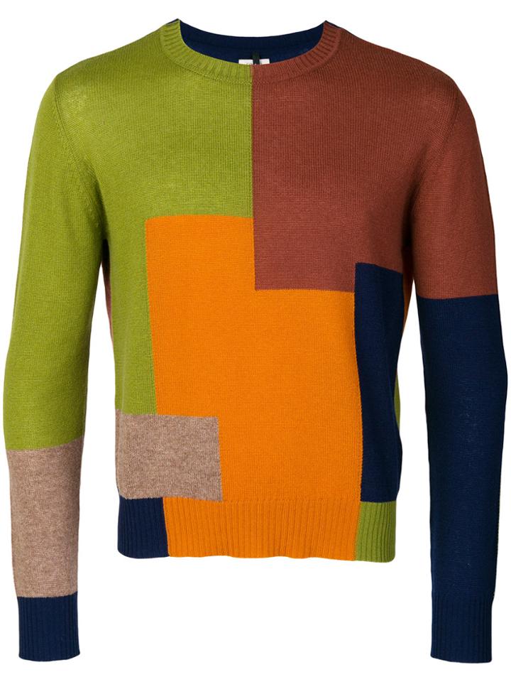 Santoni Colour Blocked Jumper - Multicolour