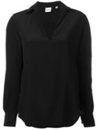 Aspesi - Collared Blouse - Women - Silk - 42, Black, Silk
