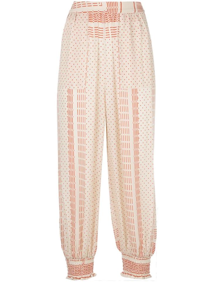 Nicholas Mix Pattern Cropped Trousers - Neutrals
