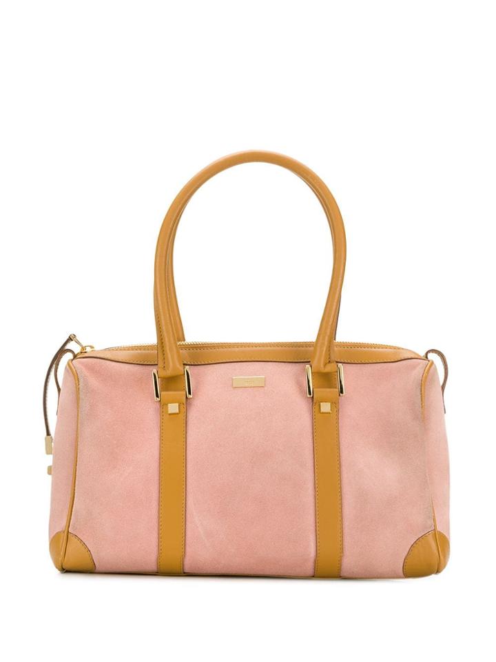 Gucci Vintage Two-tone Duffle Bag - Pink