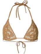 Ermanno Scervino - Loose Knit Bikini - Women - Polyamide/spandex/elastane - Iii, Brown, Polyamide/spandex/elastane