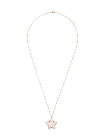 Moritz Glik Star Pendant With Diamonds & White Sapphires - Nude &