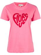 Fiorucci Heart Logo Print T-shirt - Pink & Purple