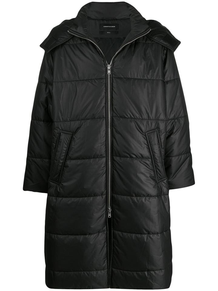 Odeur Boxy Fit Padded Coat - Black