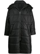 Odeur Boxy Fit Padded Coat - Black